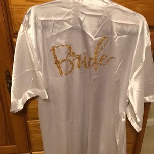 Bride robe satin